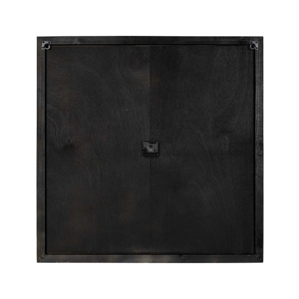 Square Distressed Wood And Metal Wall Clock - Image 3