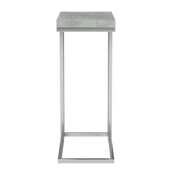 18.25" X 10.25" X 25.25" Grey Particle Board Metal  Accent Table - Image 2