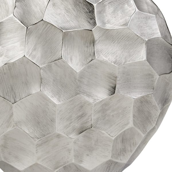 12" Silver Aluminum Cylinder Table Vase - Image 3