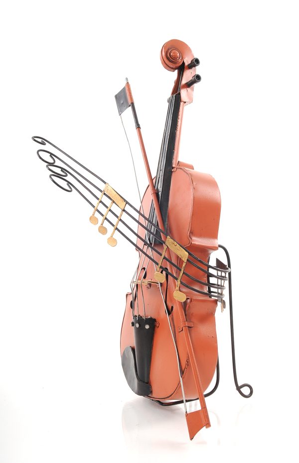 10.5" X 12" X 19.5" Orange Vintage Violin - Image 2