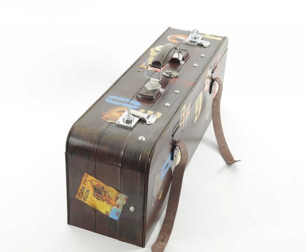 Cool Vintage Brown Decorative Suitcase - Image 2