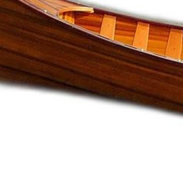 35.5" X 216" X 27" Wooden Canoe With Ribs - Image 2