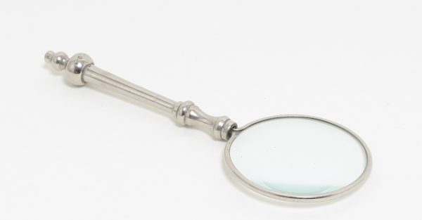 Vintage Look Stainless Stell Magnifying Glass