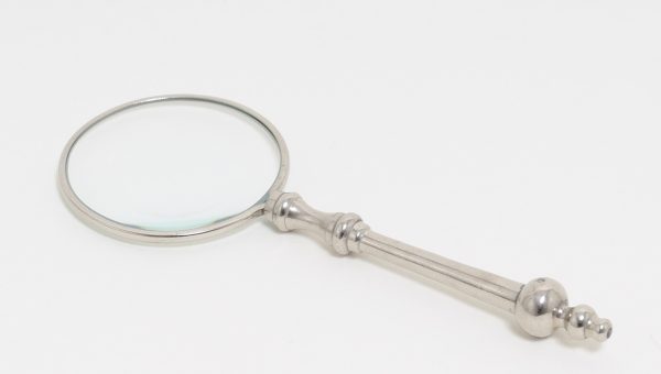 Vintage Look Stainless Stell Magnifying Glass - Image 2