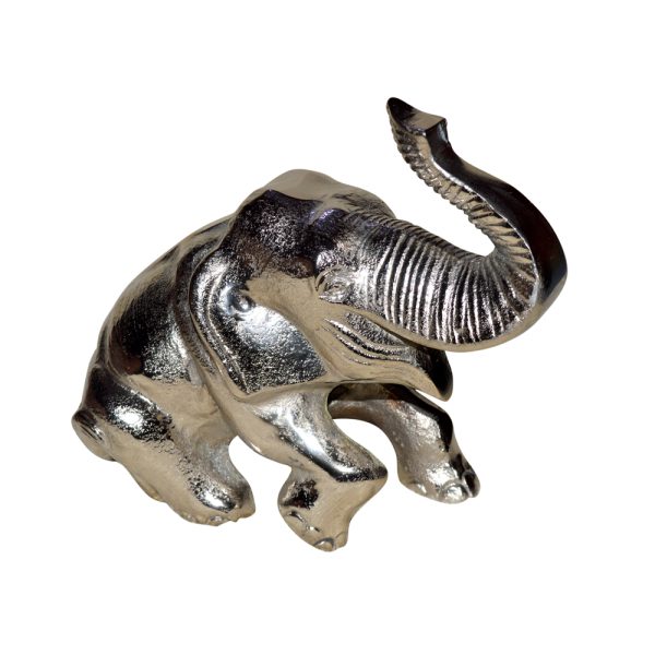 8" Silver Aluminum Tabletop Sculpture - Image 2