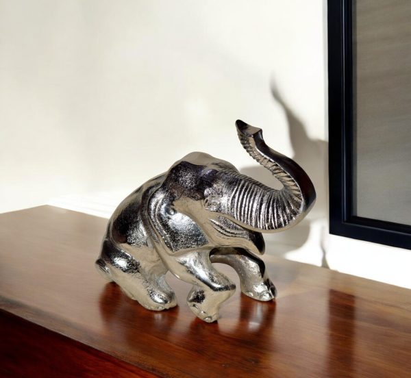8" Silver Aluminum Tabletop Sculpture