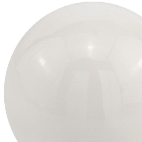 4" White Aluminum Decorative Orb Tabletop Sculpture - Image 3