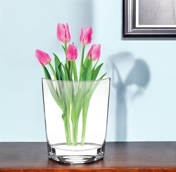 11" Clear Bud Lead Free Crystal Table Vase