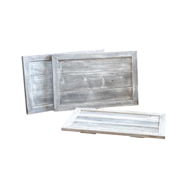 23" Gray White Wash Plank Christmas Tree Collar - Image 3