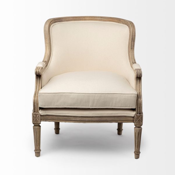 30" Black and Brown Leather Arm Chair - Image 2