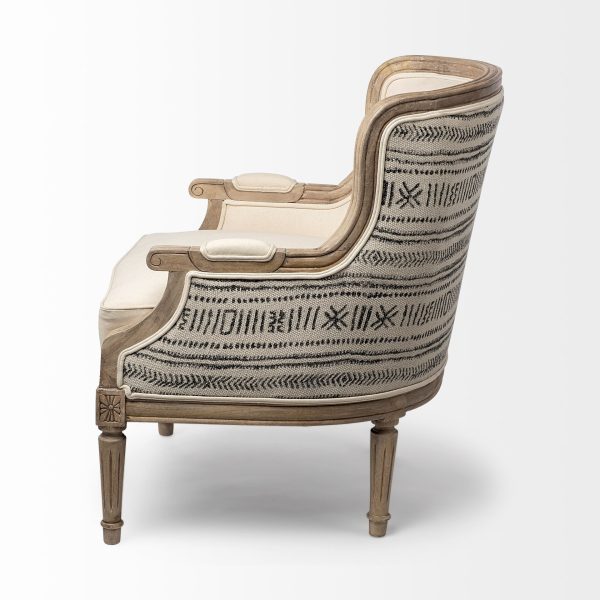 30" Black and Brown Leather Arm Chair - Image 3