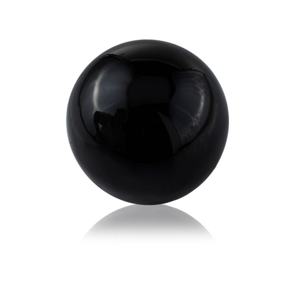 Set of Two 3" Black Aluminum Decorative Orb Tabletop Sculptures - Image 3