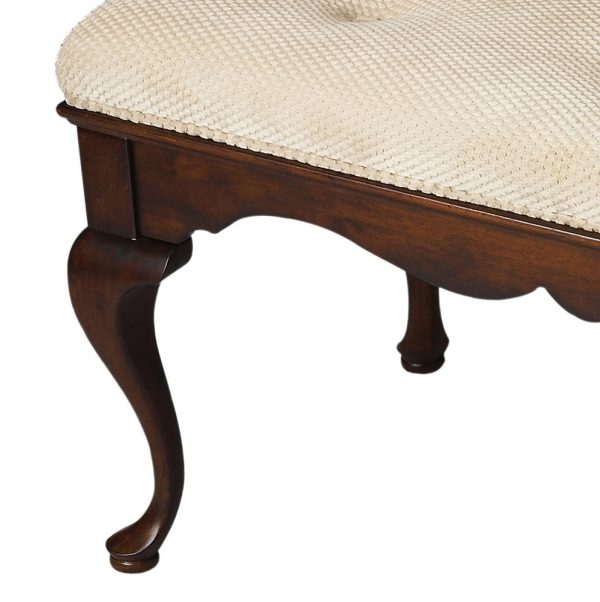 Classic Cherry Brown Finish Bench - Image 3