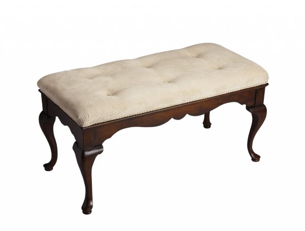 Classic Cherry Brown Finish Bench - Image 2