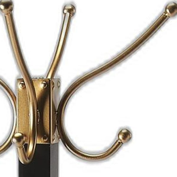 Logan Square Black & Gold Coat Rack Tree - Image 3