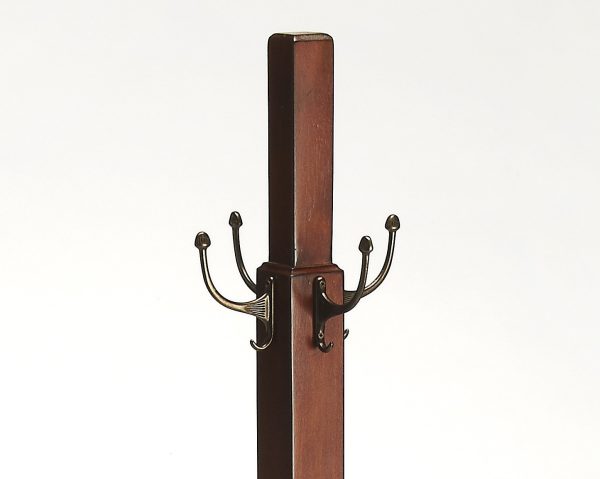 Webster Antique Cherry Coat Rack Tree - Image 3