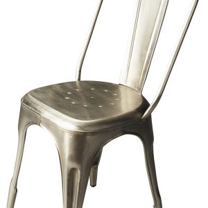 20" Silver Side Chair