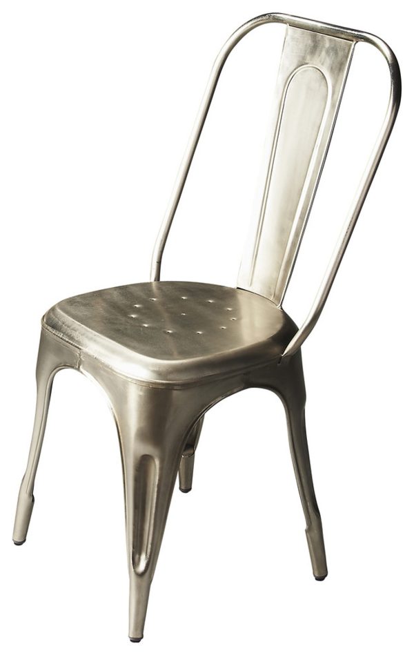 20" Silver Side Chair