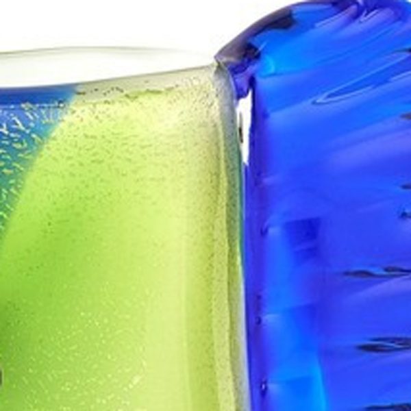 13" Blue and Green Murano Glass Modern Abstract Face Tabletop Sculpture - Image 3