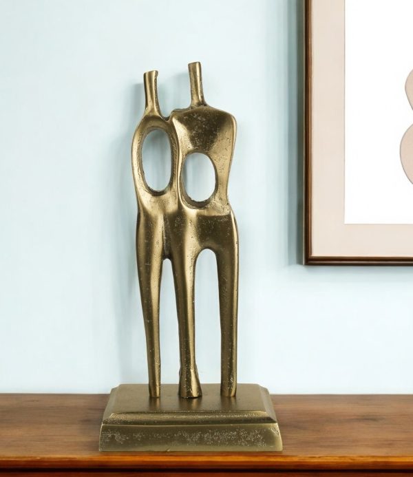 10" Brass Aluminum People Sculpture