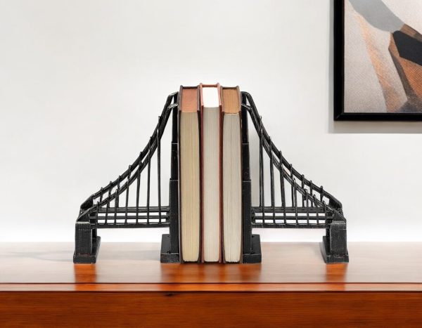 Set of Two 10" Brown Polyresin Decorative Bookends - Image 2