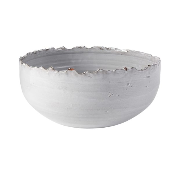 5" White Ceramic Decorative Bowl - Image 2