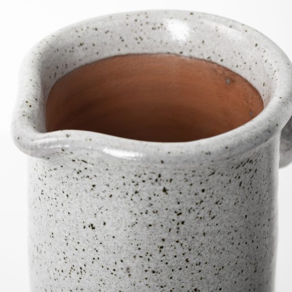 9" Gray Cylinder Ceramic Urns Jars - Image 3