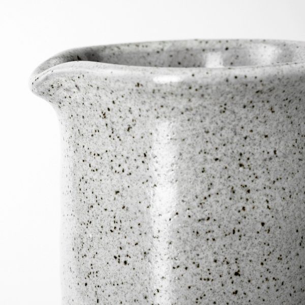 12" Gray Cylinder Ceramic Urns Jars - Image 3