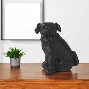 6" Brown Metal Dog Tabletop Sculpture