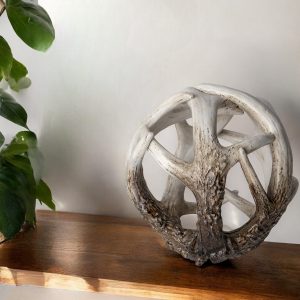 5" White Polyresin Tabletop Sculpture
