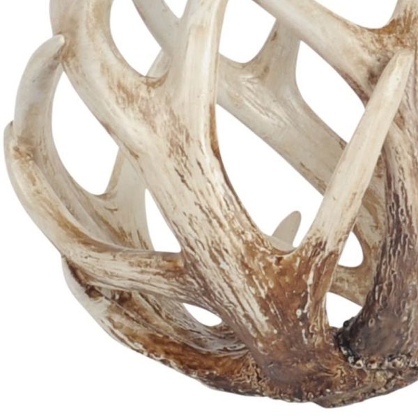 White Resin Antler Shaped Sculpture - Image 3