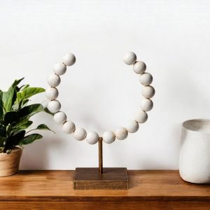 Petite White Beaded Sculpture