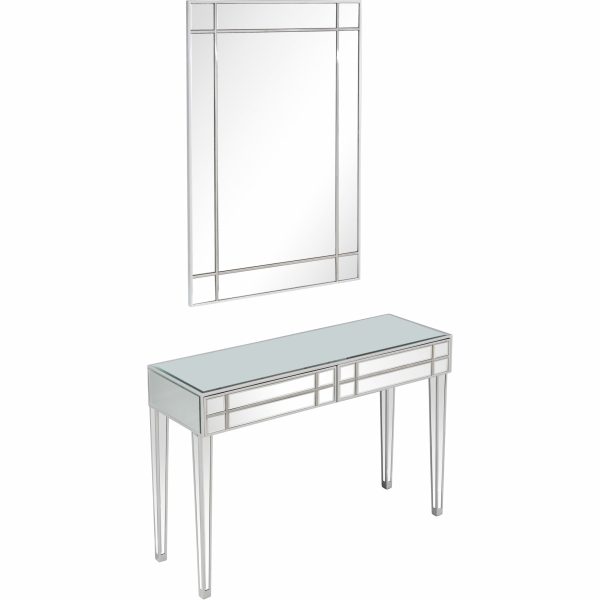 Stainless Steel Mirror and Console Table - Image 2