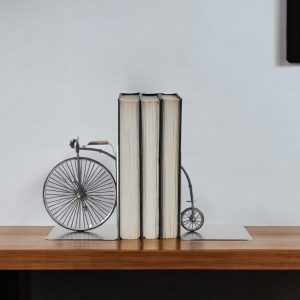 c1870 High Wheeler Bicycle Metal Decorative Bookends