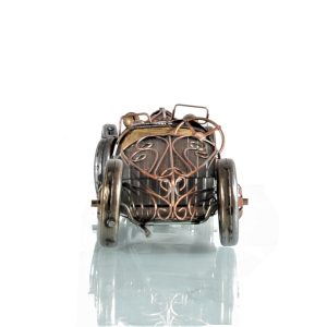 c1924 Bugatti Bronze and Silver Open Frame Racecar Sculpture