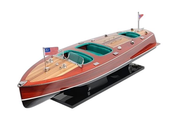 c1928 Chris Craft Triple Cockpit Large Painted Model - Image 3