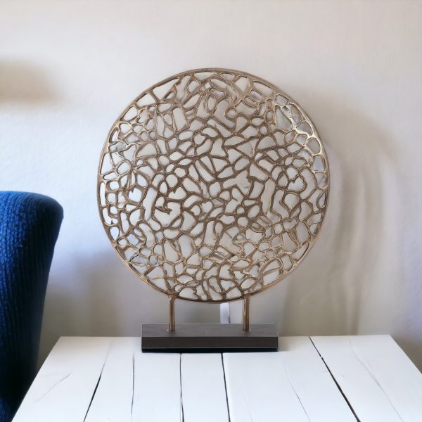 Bronze and Black Abstract Coral Sculpture - Image 2