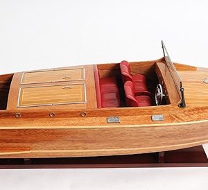 15" Natural Manufactured Wood Boat Sculpture