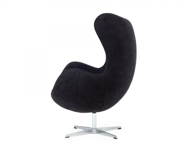 33" Black And Silver Upholstered Swivel Barrel Chair - Image 2