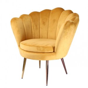 32" Gold Velvet Tufted Barrel Chair