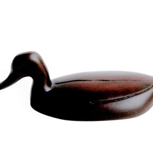Espresso Solid Teak Wood Handmade Duck Sculpture