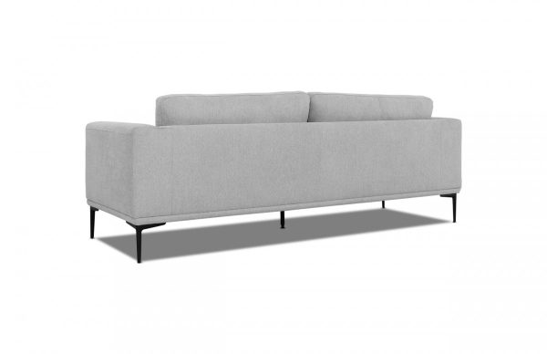 87" Light Gray Sofa With Black Legs - Image 3