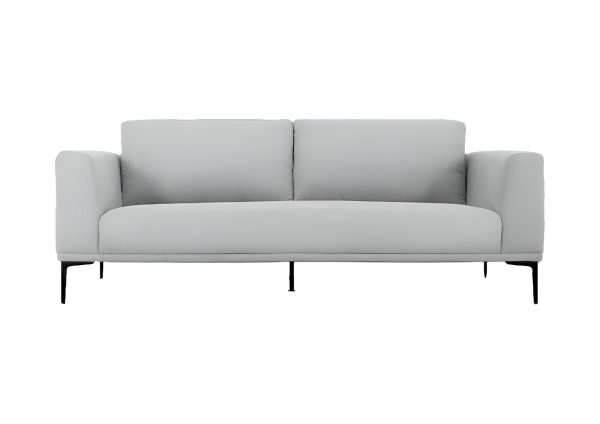 87" Light Gray Sofa With Black Legs - Image 2