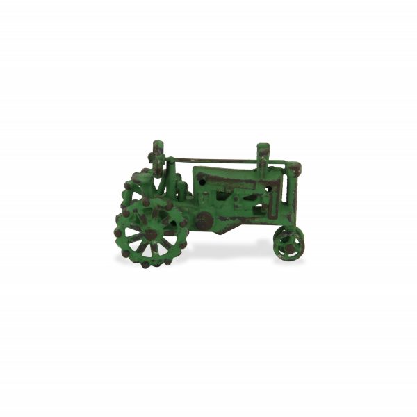 5" Green Metal Hand Painted Decorative Tractor Sculpture - Image 3