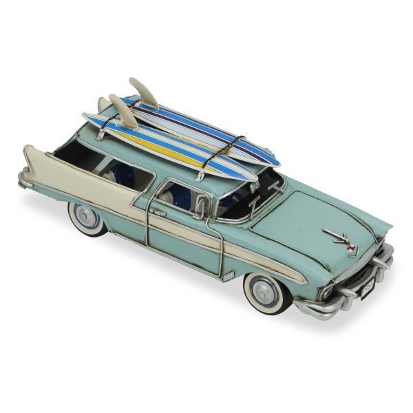 5" Blue and Silver Metal Hand Painted Model Car - Image 2