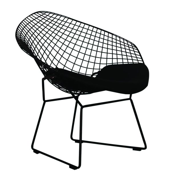 32" Black Lounge Chair - Image 3