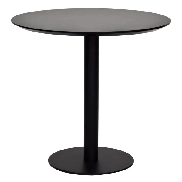 32" Black Rounded Steel Bar Table - Image 2