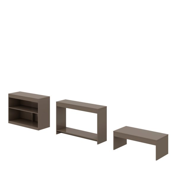 39" Light Gray Solid Console Table - Image 2