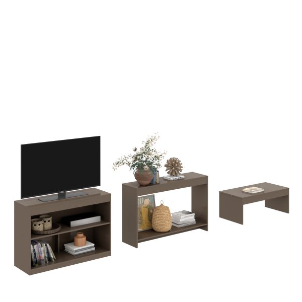 39" Light Gray Solid Console Table - Image 3