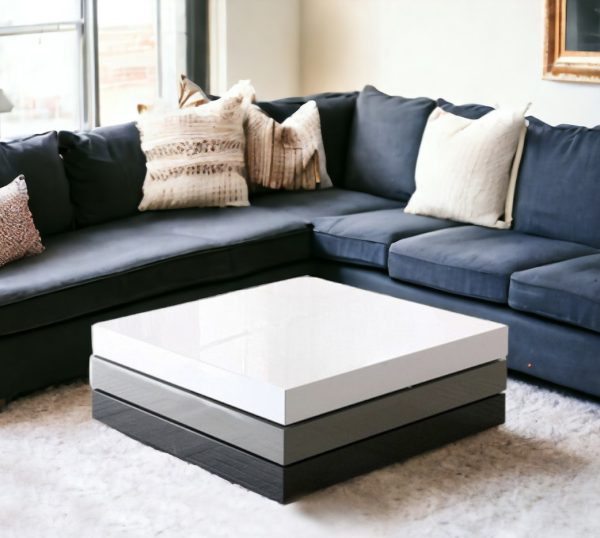 12.5" 3 Tone Mdf Square Coffee Table - Image 2